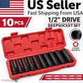 1/2 Inch Drive Deep Impact Socket Set, 10 Pieces – Caldrene
