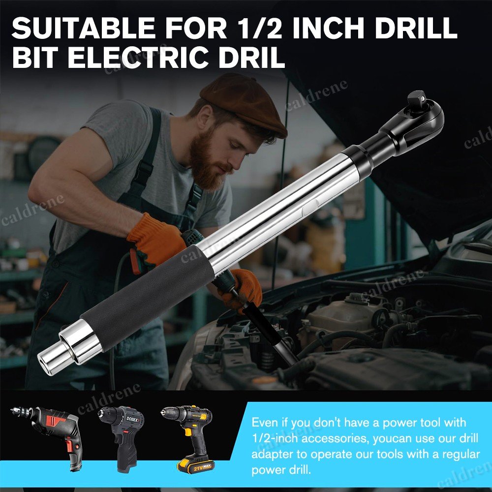 1/2 Inch Drive Offset Extension Wrench with 4 Adapters – view 4