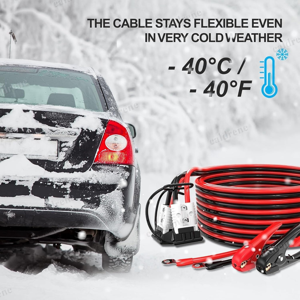 1 Gauge 30 Ft Heavy Duty Jumper Cables, 800A, with Bag – view 5