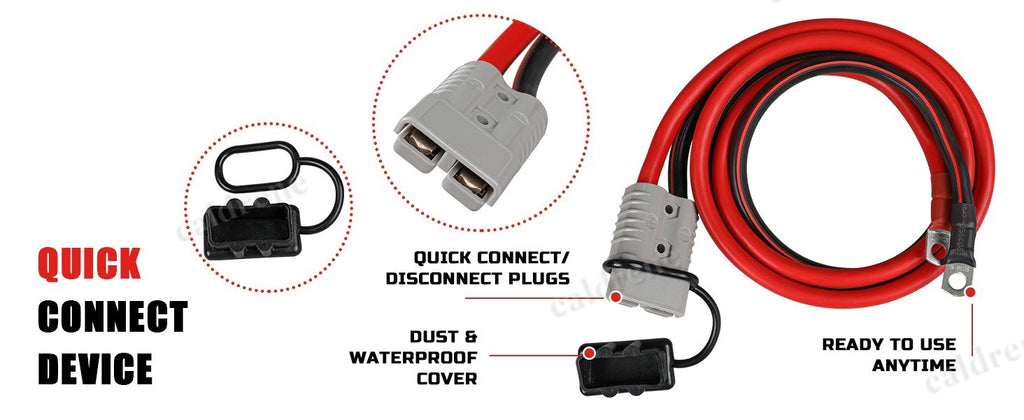 1 Gauge 30 Ft Heavy Duty Jumper Cables, 800A, with Bag – view 6