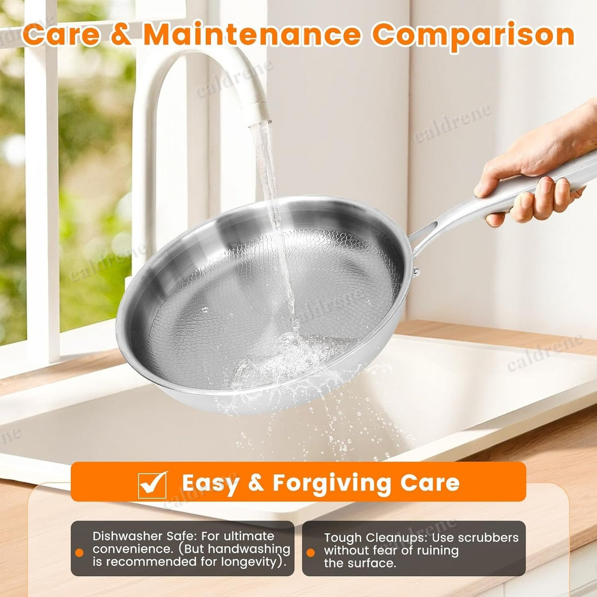 10.2 Inch Hammered Titanium Frying Pan with Lid – view 2