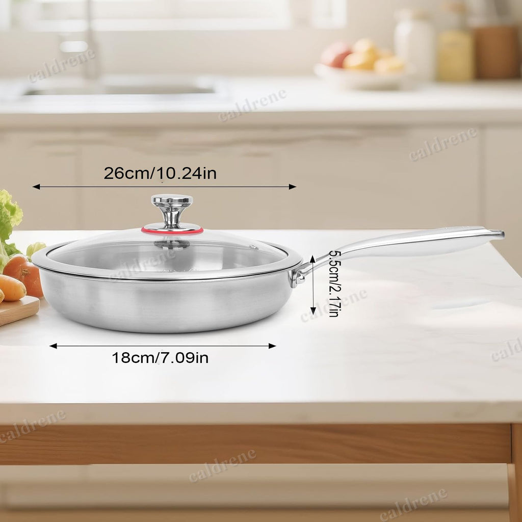 10.2 Inch Hammered Titanium Frying Pan with Lid – view 4