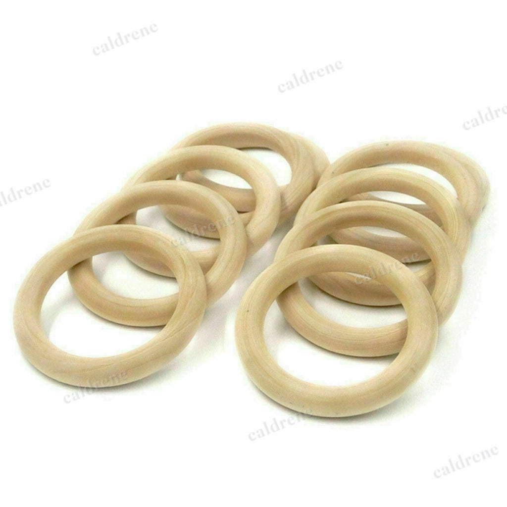 10/20x Baby Newborn Natural Round Wood Teething Ring Wooden Teether Toy DIY Gift – view 6