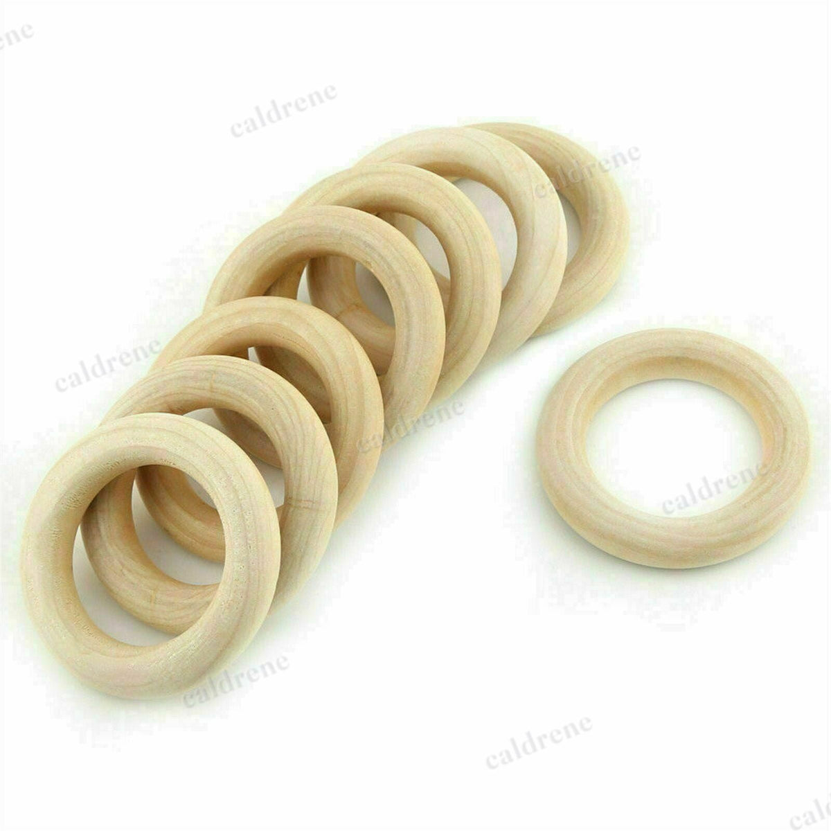 10/20x Baby Newborn Natural Round Wood Teething Ring Wooden Teether Toy DIY Gift – view 7