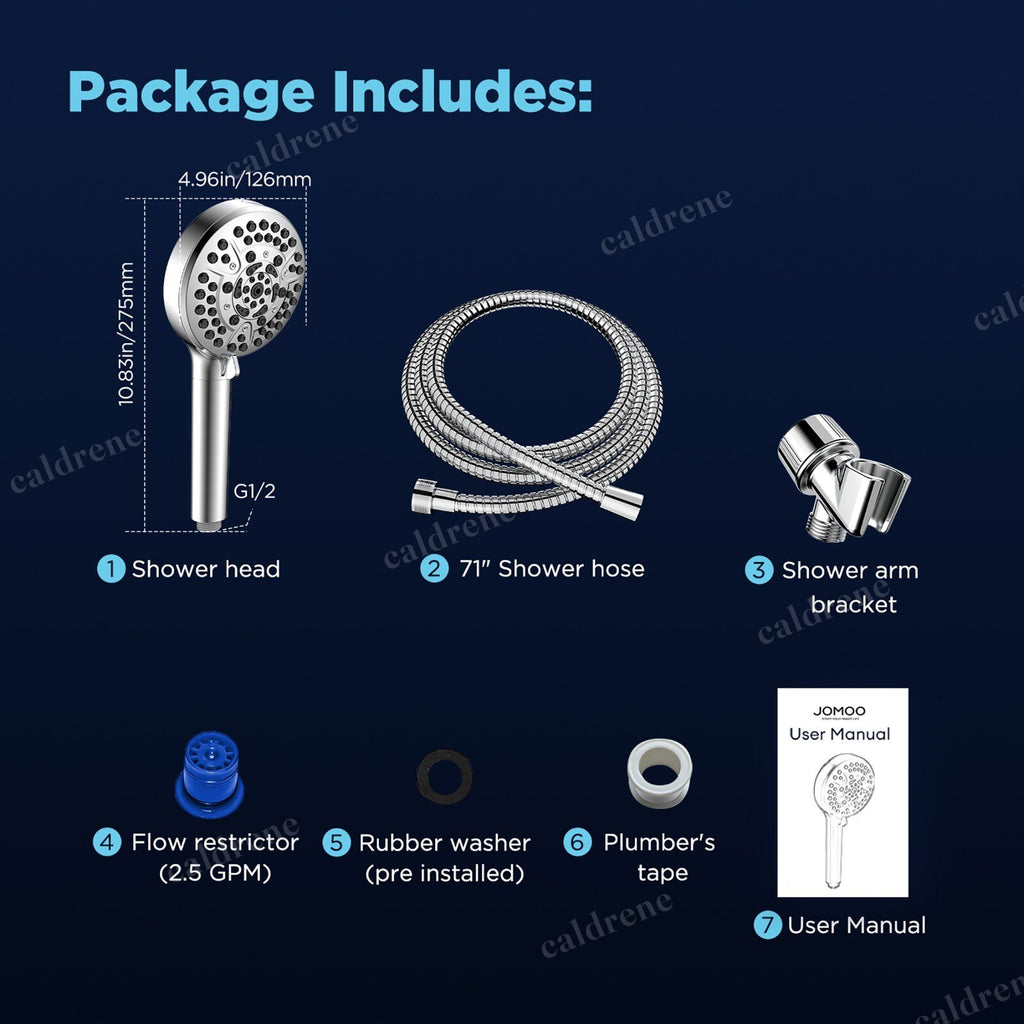 10-Mode Filtered Shower Head with 71 Inch Hose – view 7