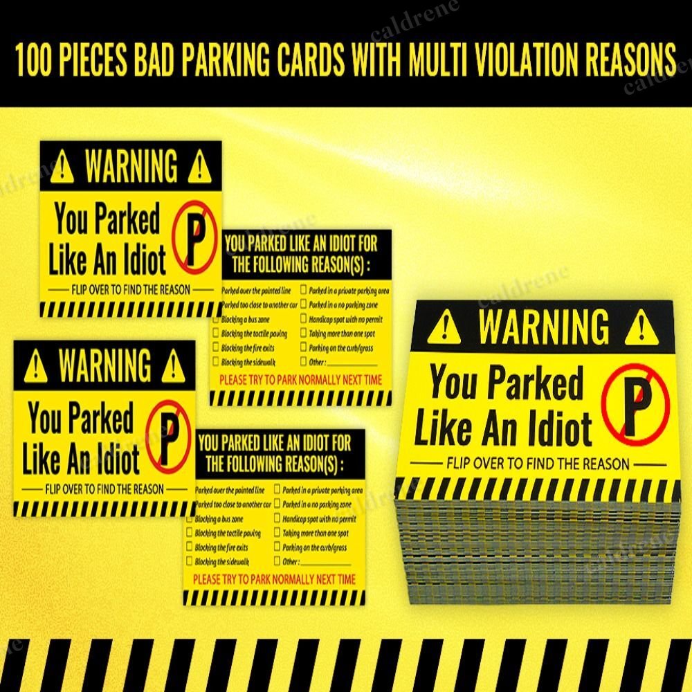 100 Bad Parking Cards with Humorous Violation Reasons – view 8