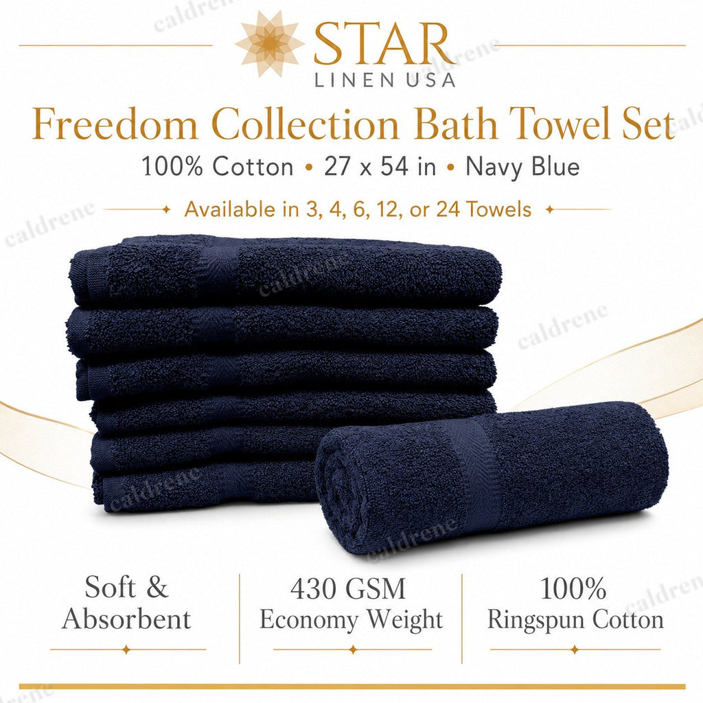 100% Cotton Bath Towels 27x54, 430 GSM – view 2