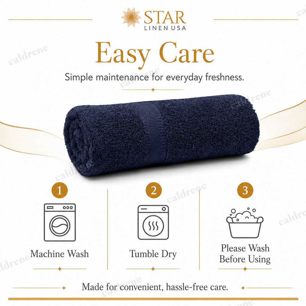 100% Cotton Bath Towels 27x54, 430 GSM – view 6