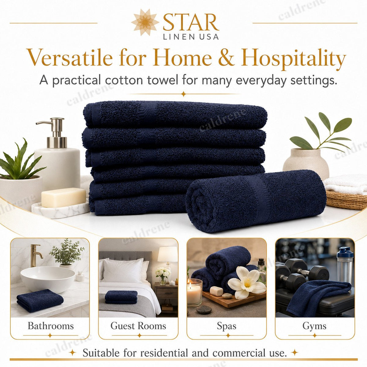 100% Cotton Bath Towels 27x54, 430 GSM – view 7