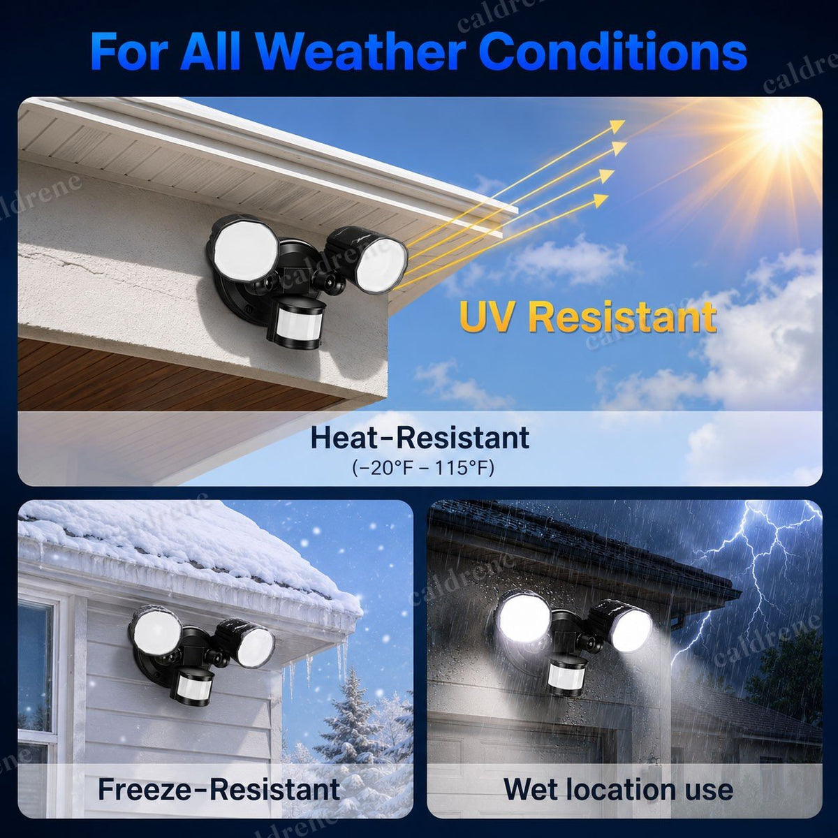 100W LED Motion Sensor Security Floodlight, IP65 – view 7