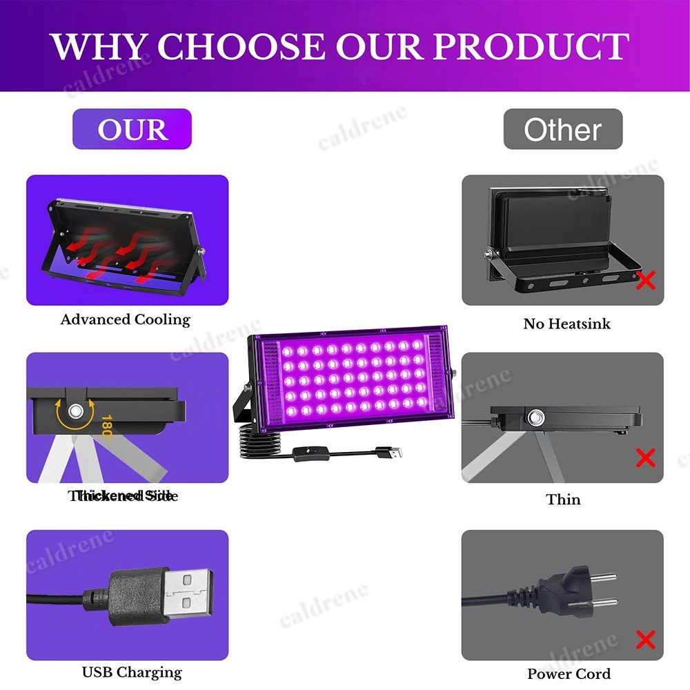 100W UV Black Light Bar LED Floodlight for Parties – view 3