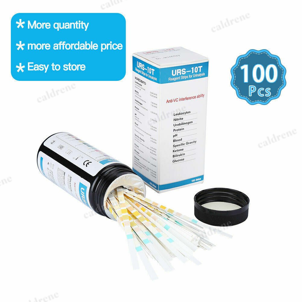 100X Test Strips Urine Tester Reagent Urinalysis URS-10T 10 Parameter Test Strip – view 2