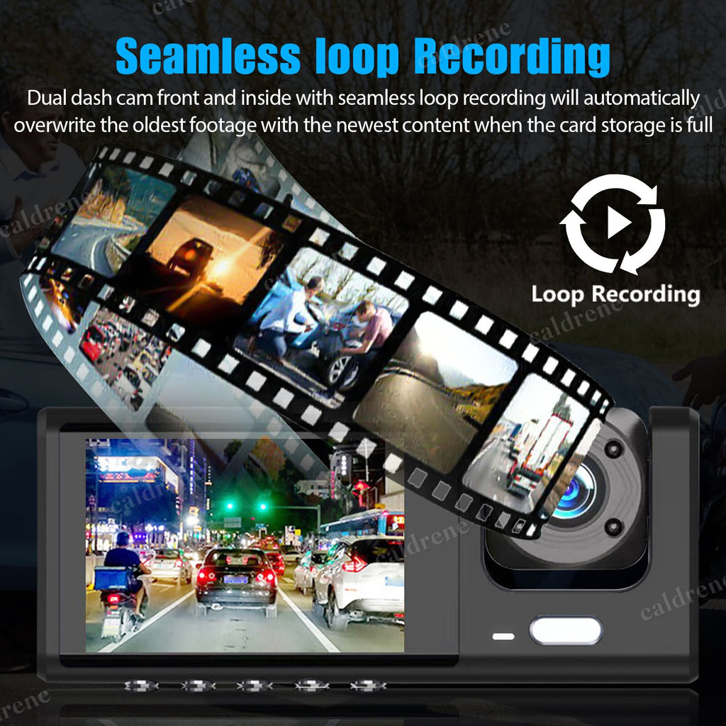 1080P Dual Lens Dash Cam Front Rear Inside Recorder G-Sensor – view 6