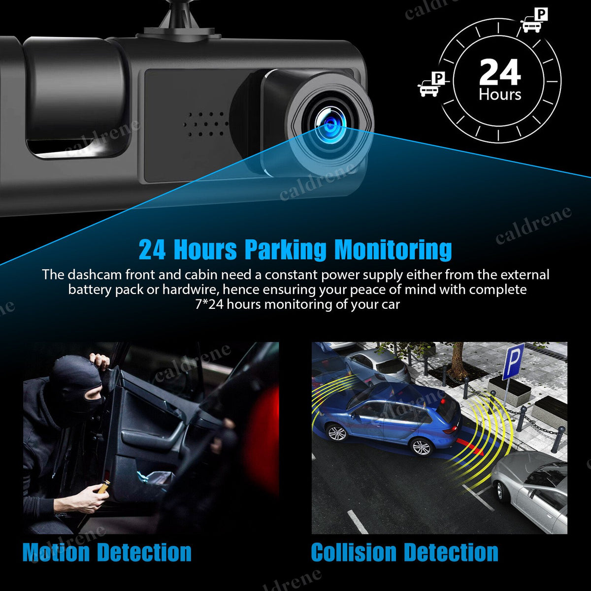 1080P Dual Lens Dash Cam Front Rear Inside Recorder G-Sensor – view 8