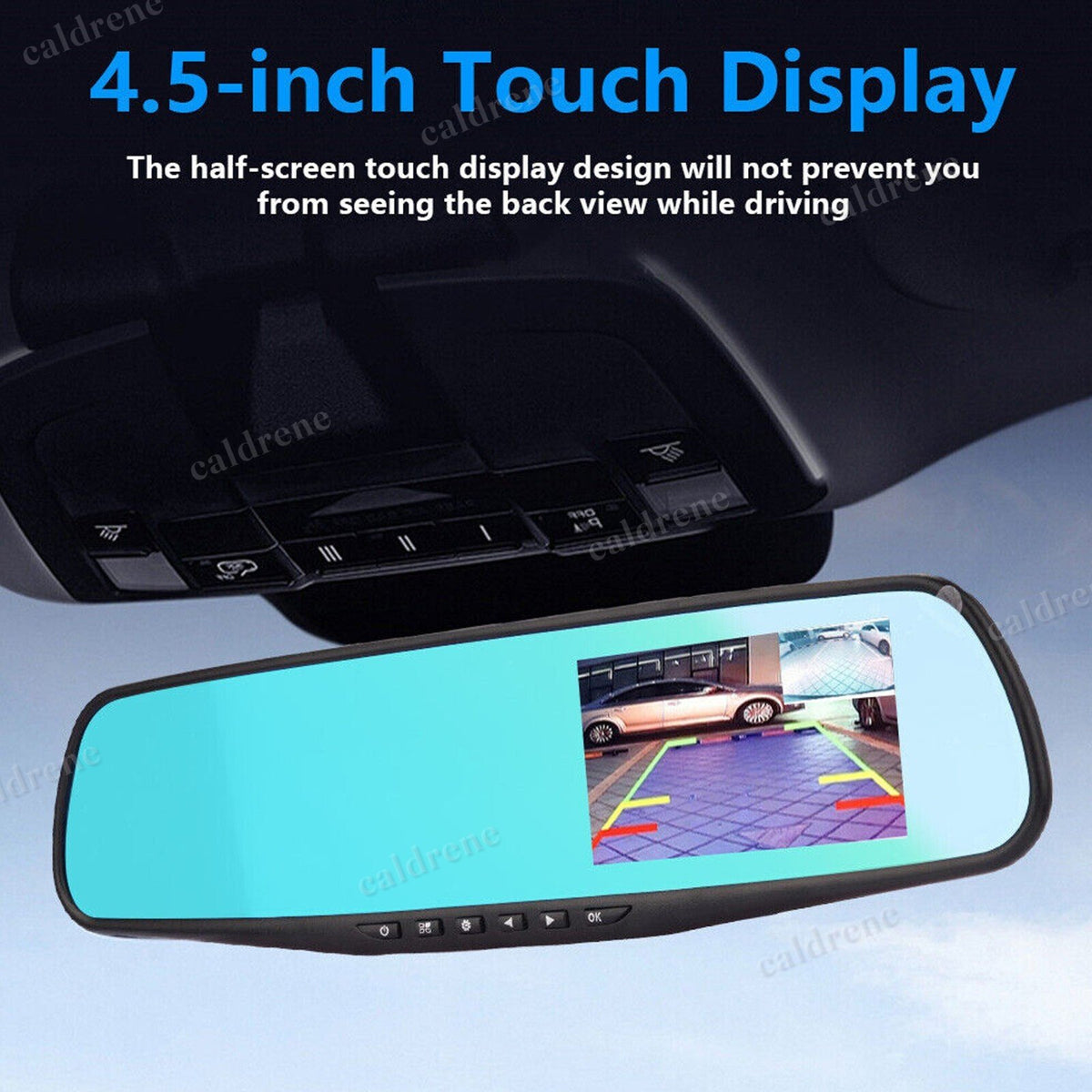 1080P Rearview Mirror Dual Dash Cam Front and Rear – view 10