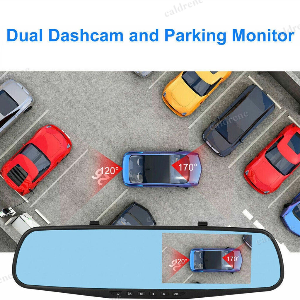 1080P Rearview Mirror Dual Dash Cam Front and Rear – view 6