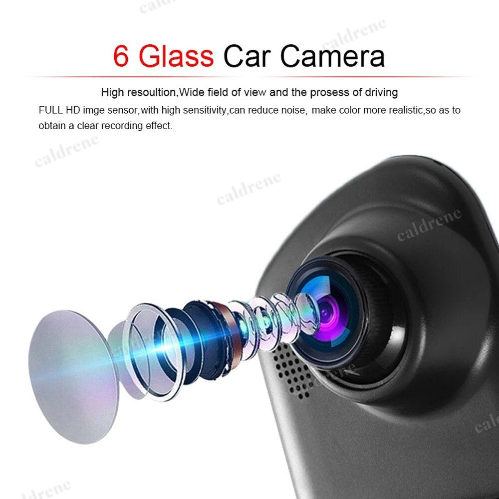 1080P Rearview Mirror Dual Dash Cam Front Rear Recorder – view 4