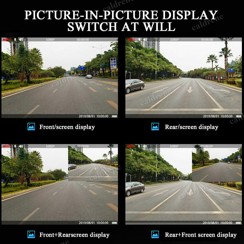 1080P Rearview Mirror Dual Dash Cam Front Rear Recorder – view 9