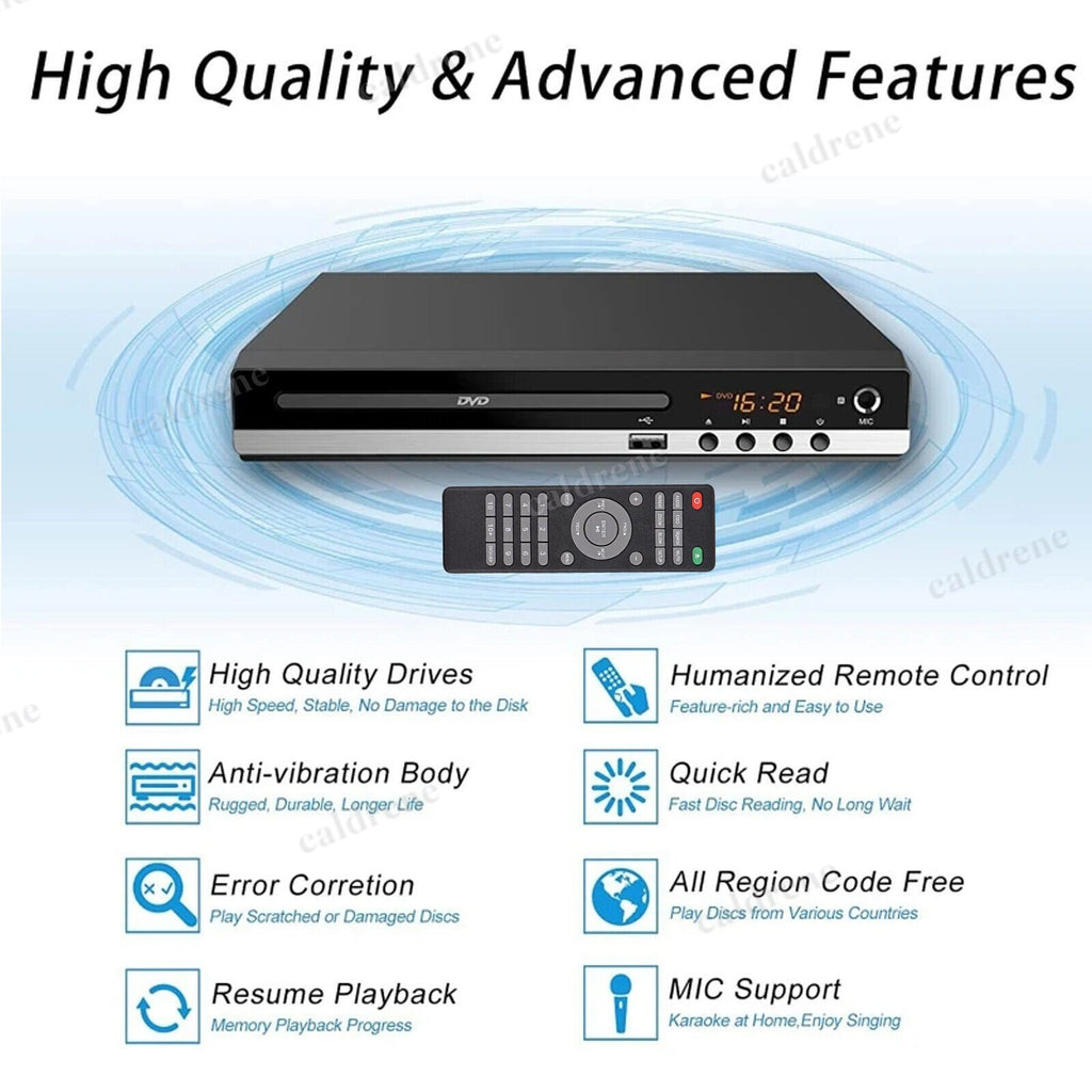 1080P Region Free DVD CD Player with HDMI, RCA and USB – view 3