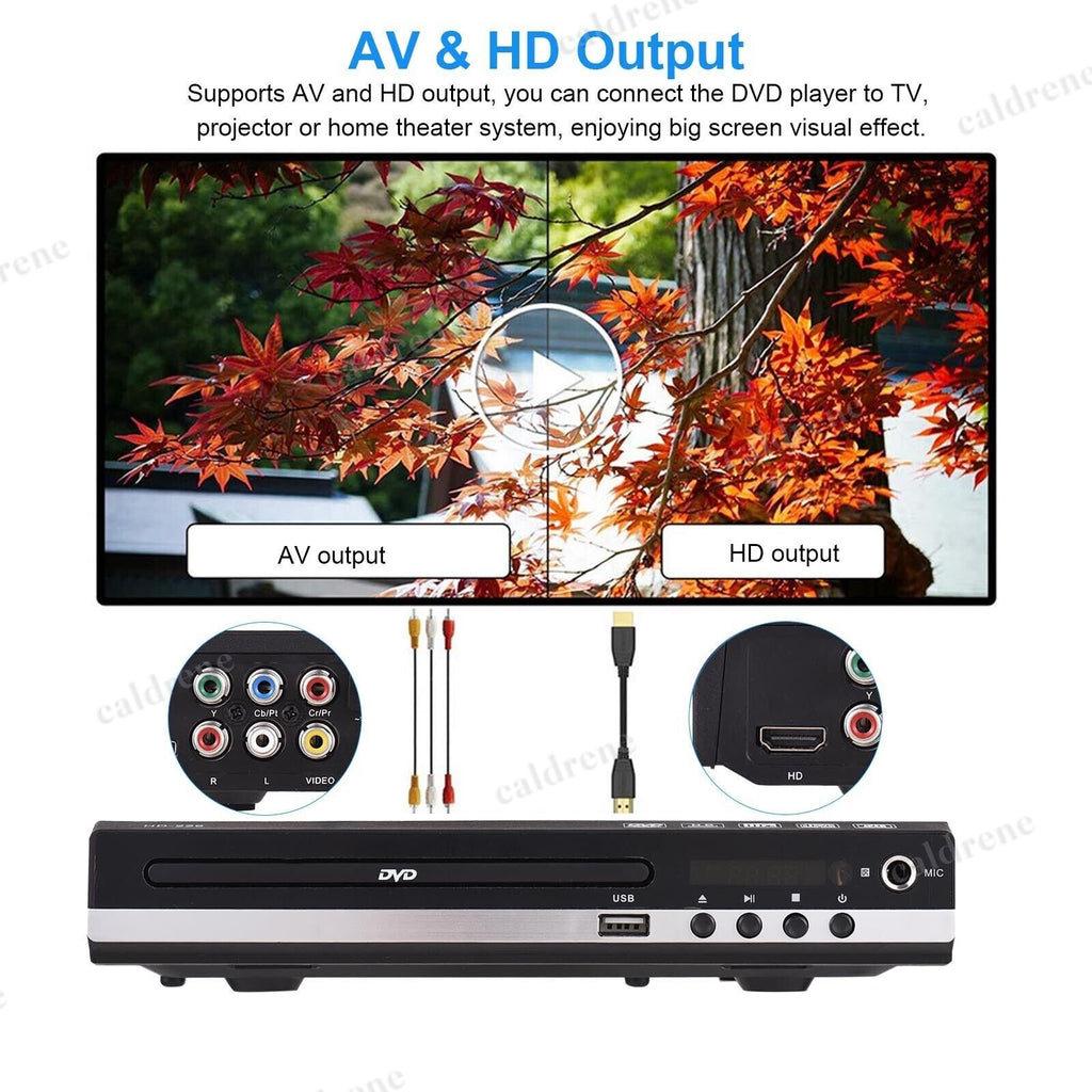 1080P Region Free DVD CD Player with HDMI, RCA and USB – view 6