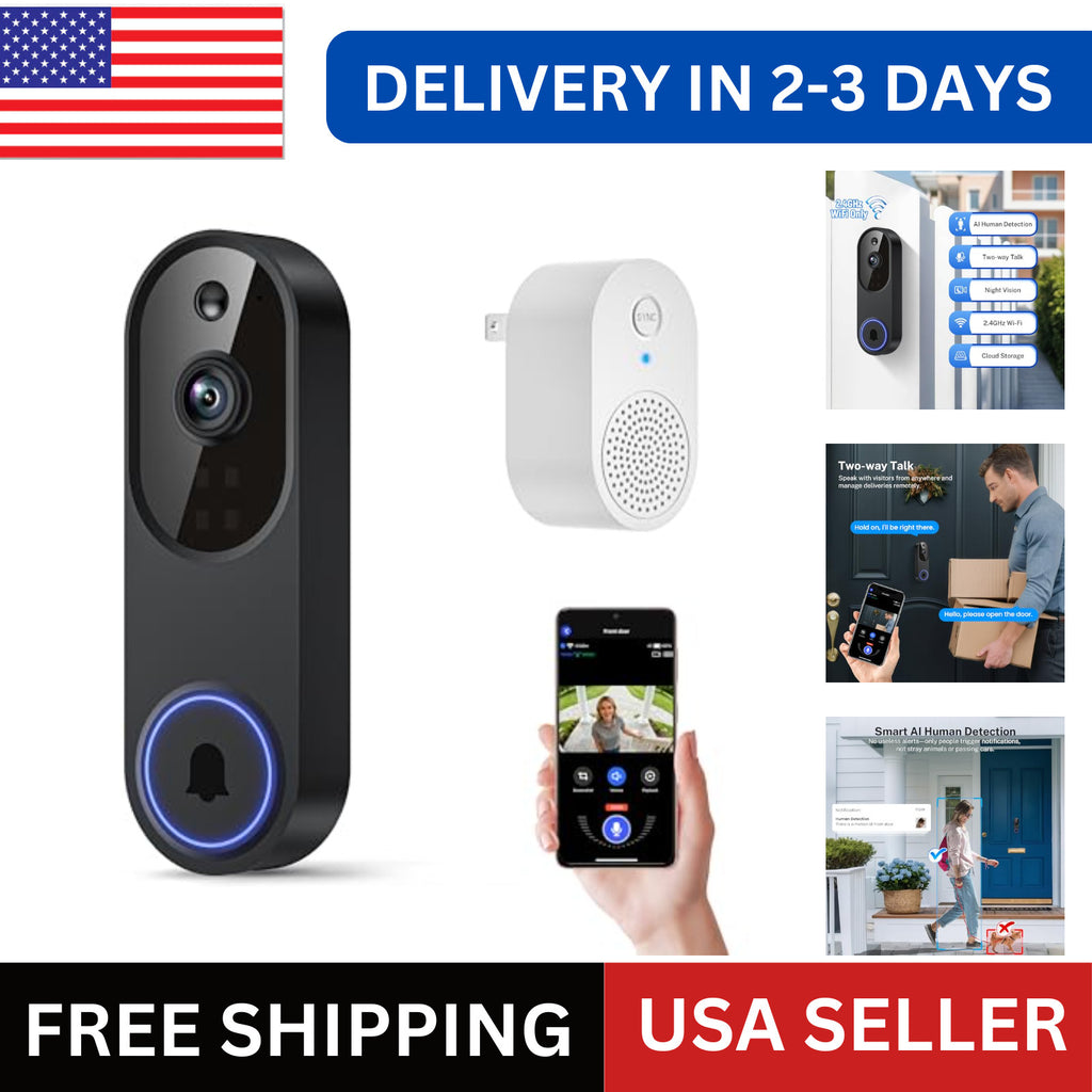 1080P WiFi Video Doorbell Camera with Chime