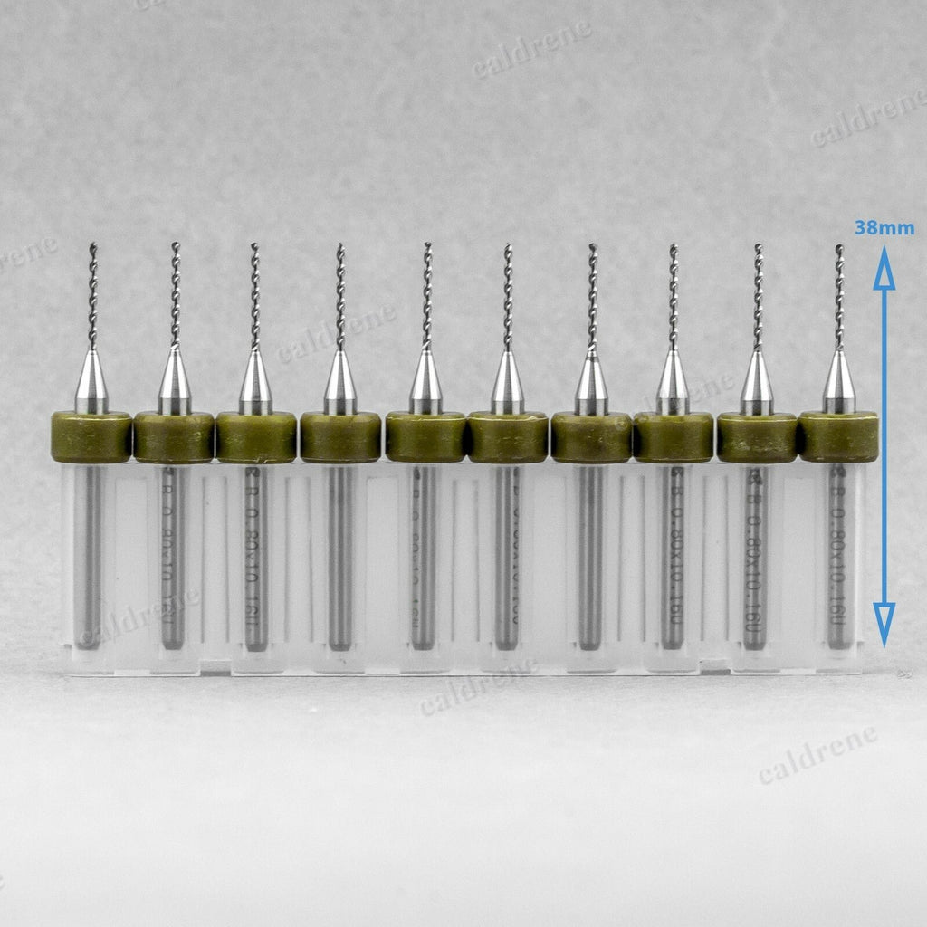 10pcs 0.8mm Micro Tungsten Carbide Twist Drill Bit PCB For Dremel Rotary CNC – view 2