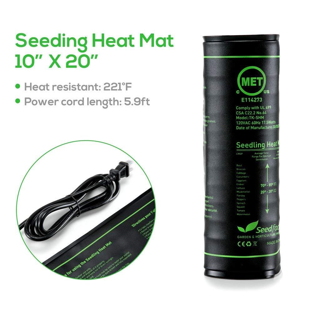 10x20 Inch Seed Starting Heat Mat Germination Heating Pad