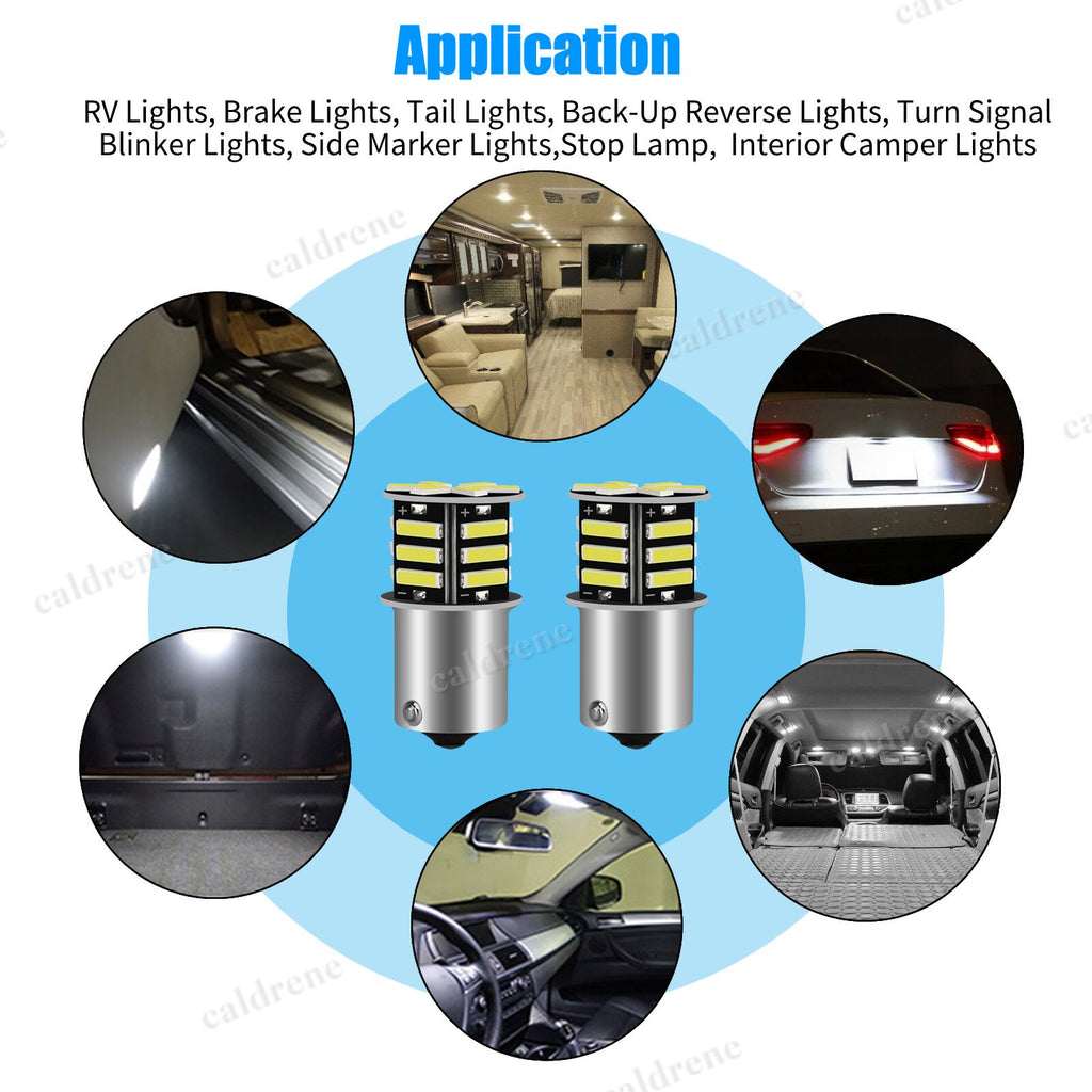 1156 1141 LED RV Camper Interior Light Bulbs Super White, 20 Pack – view 5