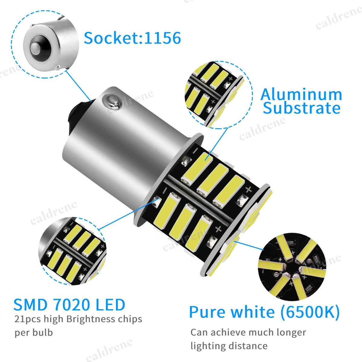 1156 1141 LED RV Camper Interior Light Bulbs Super White, 20 Pack – view 7