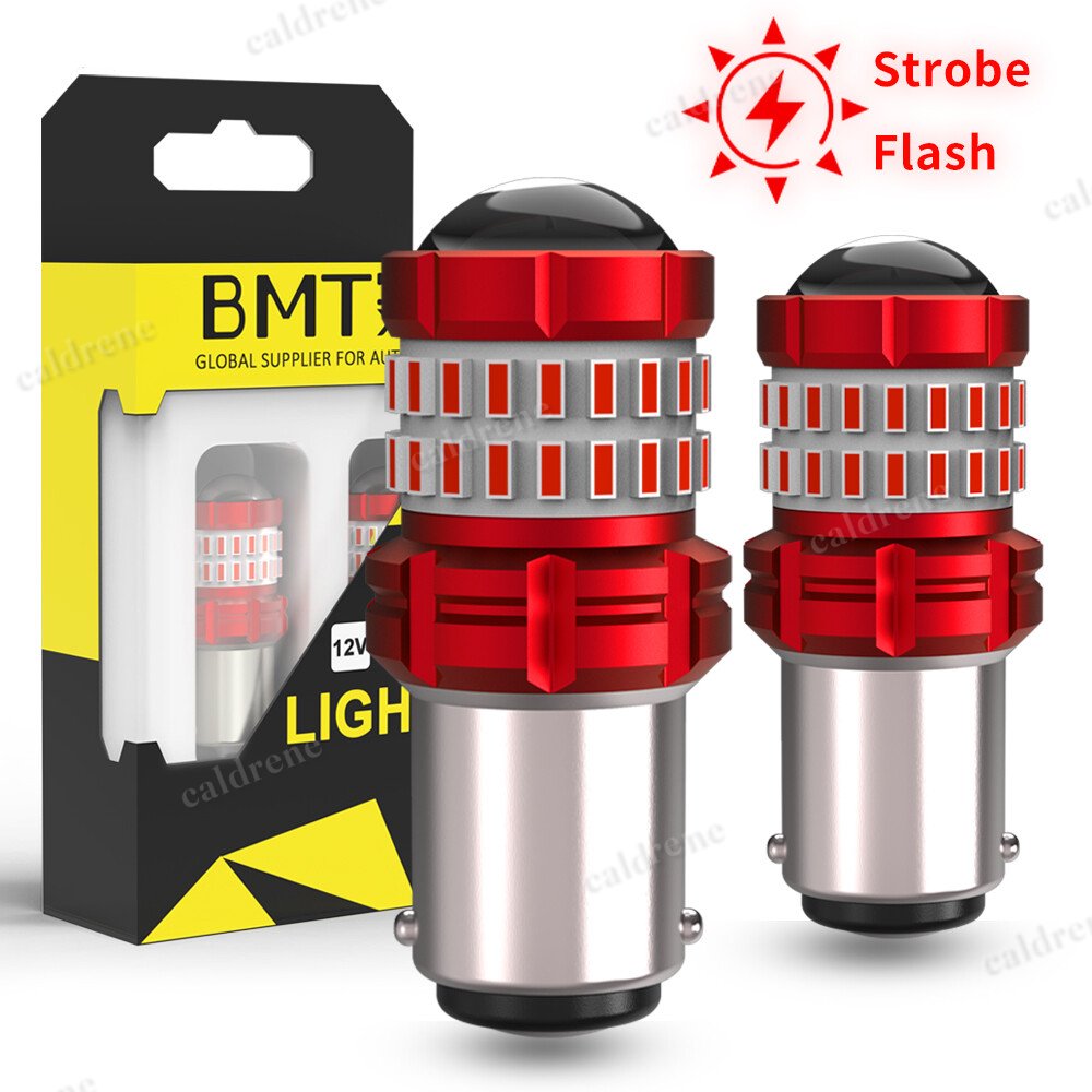 1157 7528 LED Red Flashing Strobe Brake Tail Light Bulbs, 4 Pack – view 2
