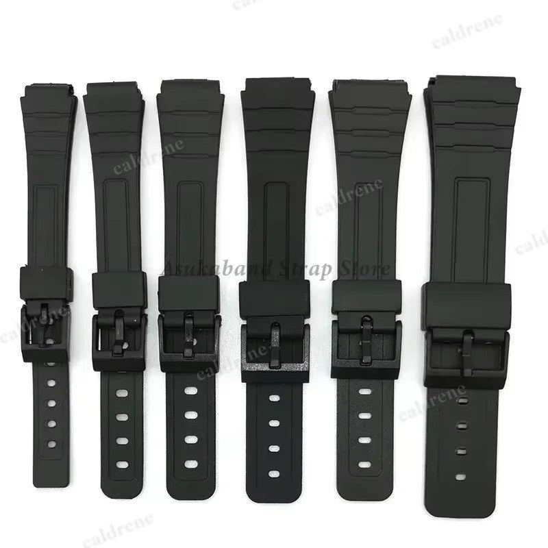12/14/16/18/20/22Mm Silicone Rubber Strap for Casio W800H A158/168 AE1200/1300 F – view 3