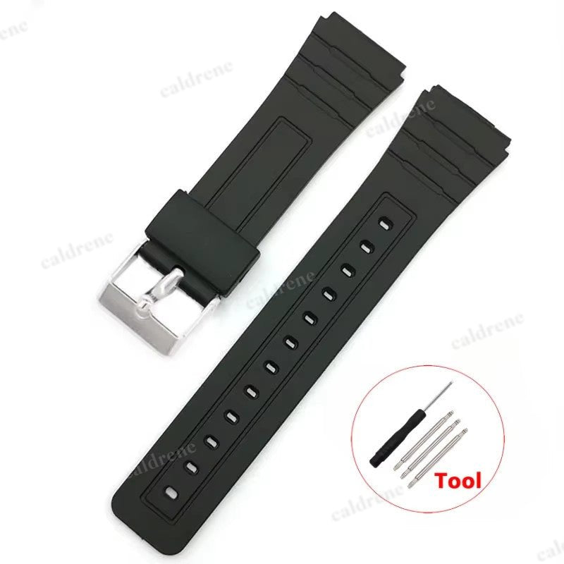 12/14/16/18/20/22Mm Silicone Rubber Strap for Casio W800H A158/168 AE1200/1300 F – view 8