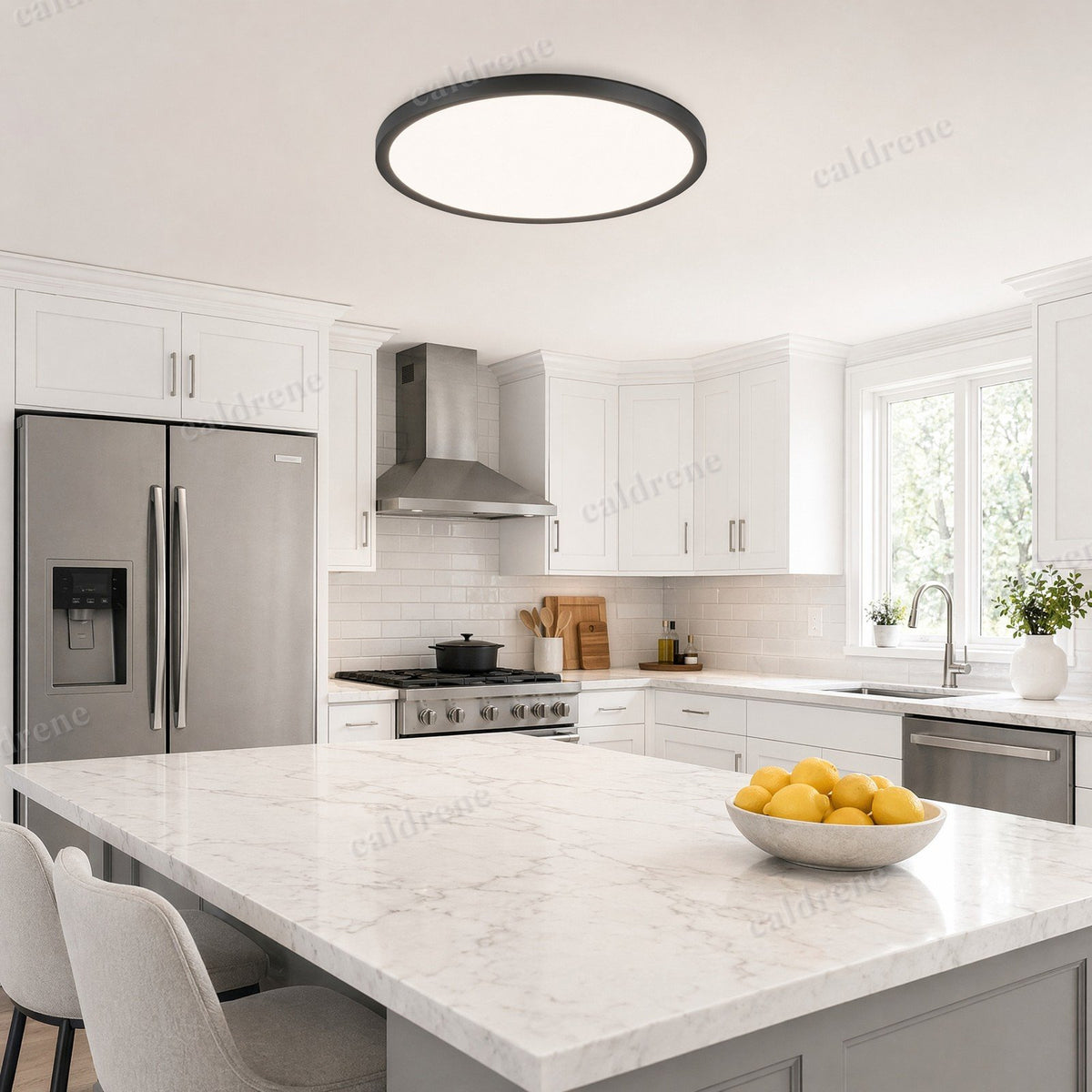 12 Inch 5CCT Dimmable LED Flush Mount Ceiling Lights, Black, 6 Pack – view 7
