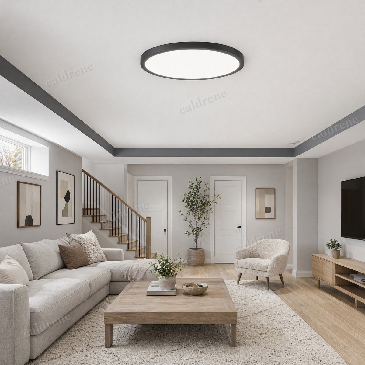 12 Inch 5CCT Dimmable LED Flush Mount Ceiling Lights, Black, 6 Pack – view 9