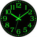 12-Inch Luminous Silent Wall Clock, Glow in the Dark