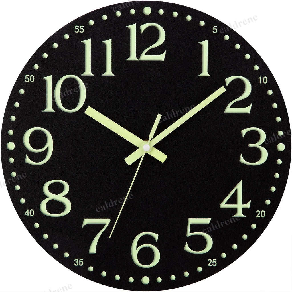 12-Inch Luminous Silent Wall Clock, Glow in the Dark – view 2