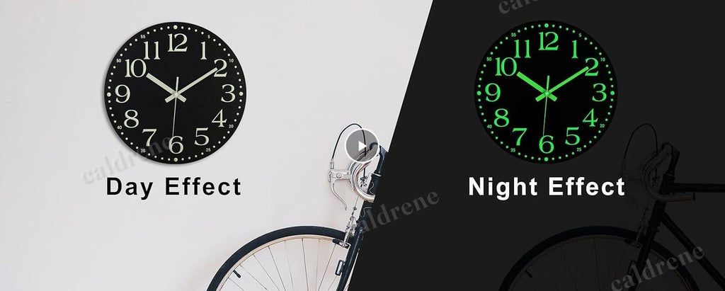 12-Inch Luminous Silent Wall Clock, Glow in the Dark – view 8