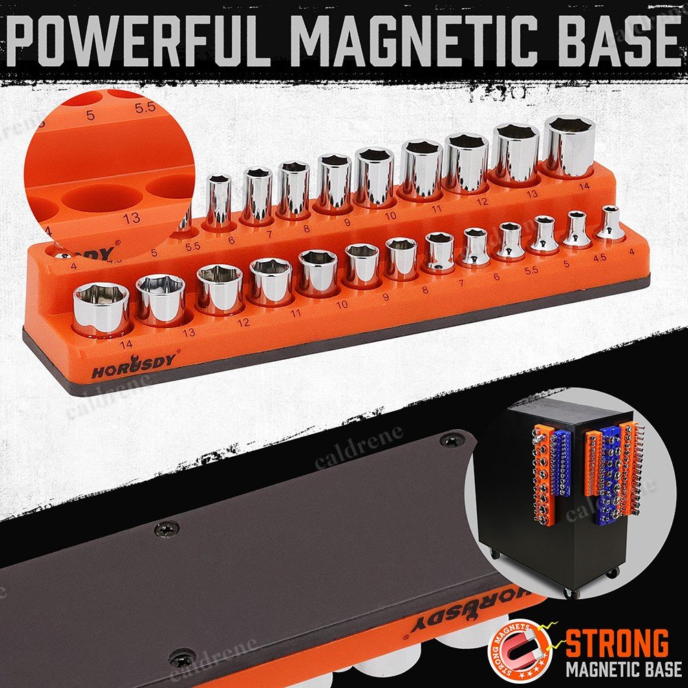 12 Piece Magnetic Socket Organizer Holder, SAE and Metric – view 8