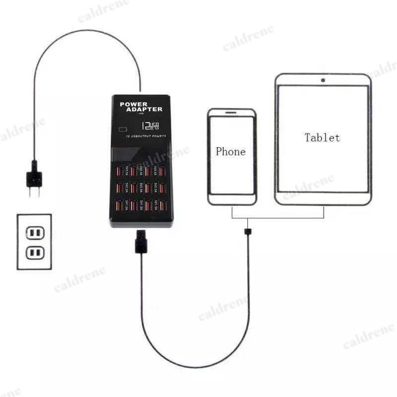 12 Port USB Charging Station Hub Desktop Organizer – view 5