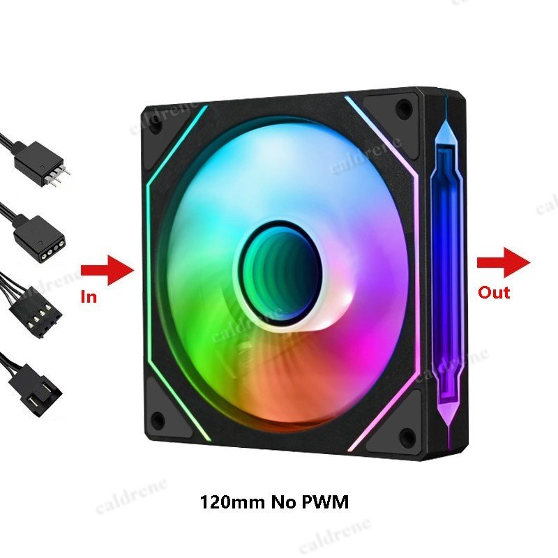 120mm ARGB PWM Quiet PC Case Cooling Fans, 3 Pack – view 2