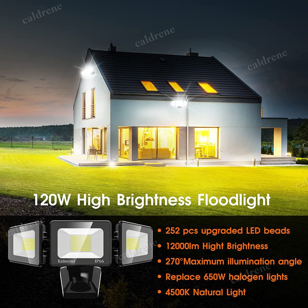 120W Outdoor LED Security Flood Light, 12000LM, IP66 – view 5