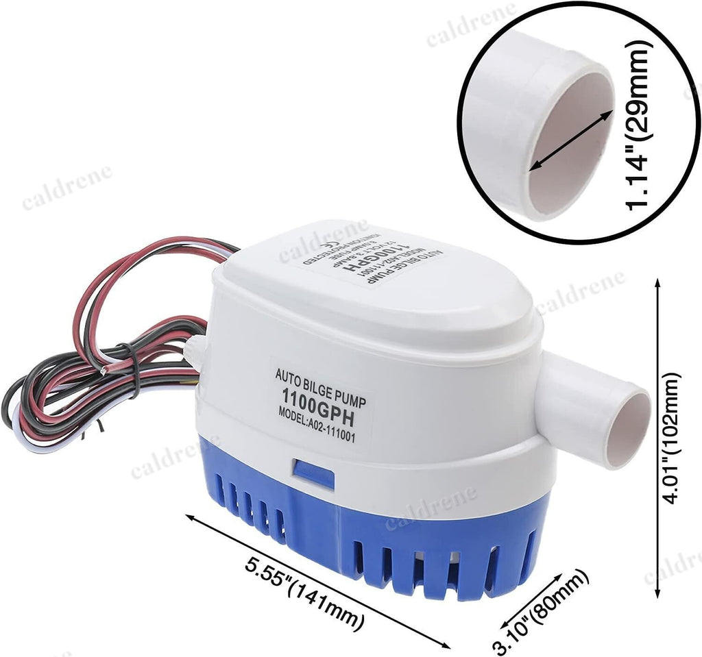 12V 1100GPH Automatic Submersible Bilge Pump with Float Switch – view 7