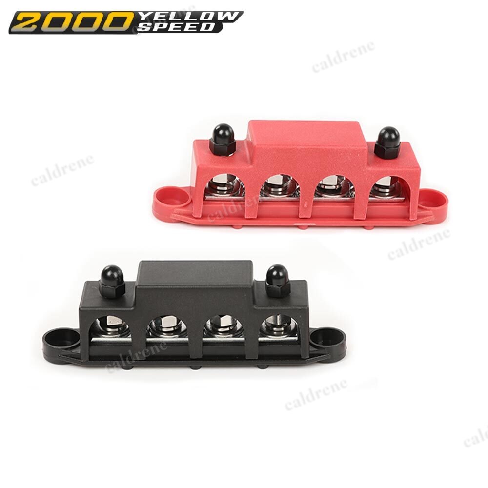 12V 250A Power Distribution Block Bus Bar with Cover, 2 Pack – view 3
