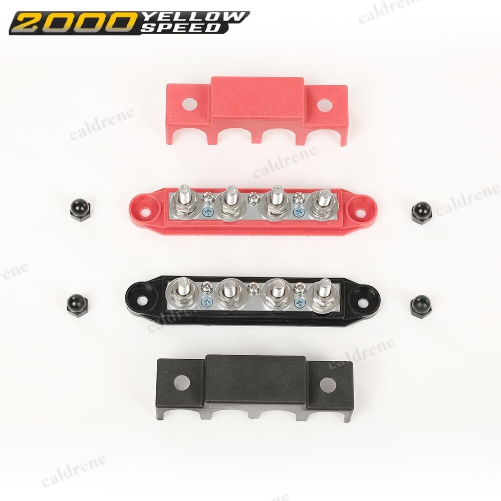 12V 250A Power Distribution Block Bus Bar with Cover, 2 Pack – view 5