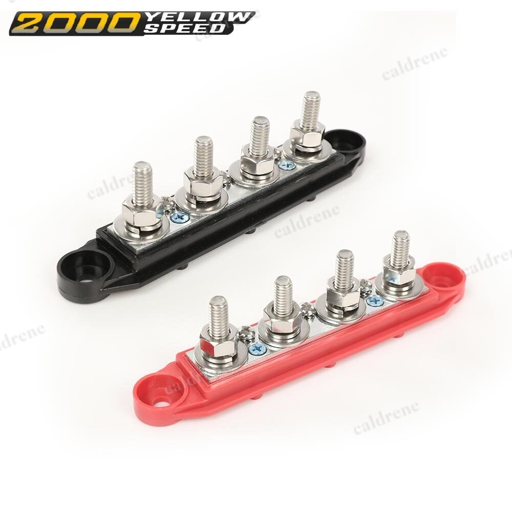 12V 250A Power Distribution Block Bus Bar with Cover, 2 Pack – view 6