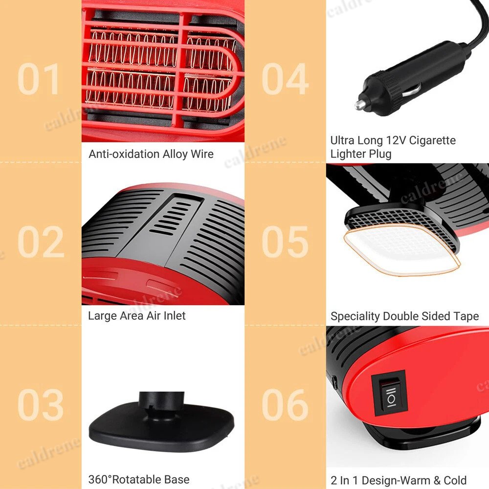 12V Portable Car Heater Fan Windshield Defroster Demister – view 4