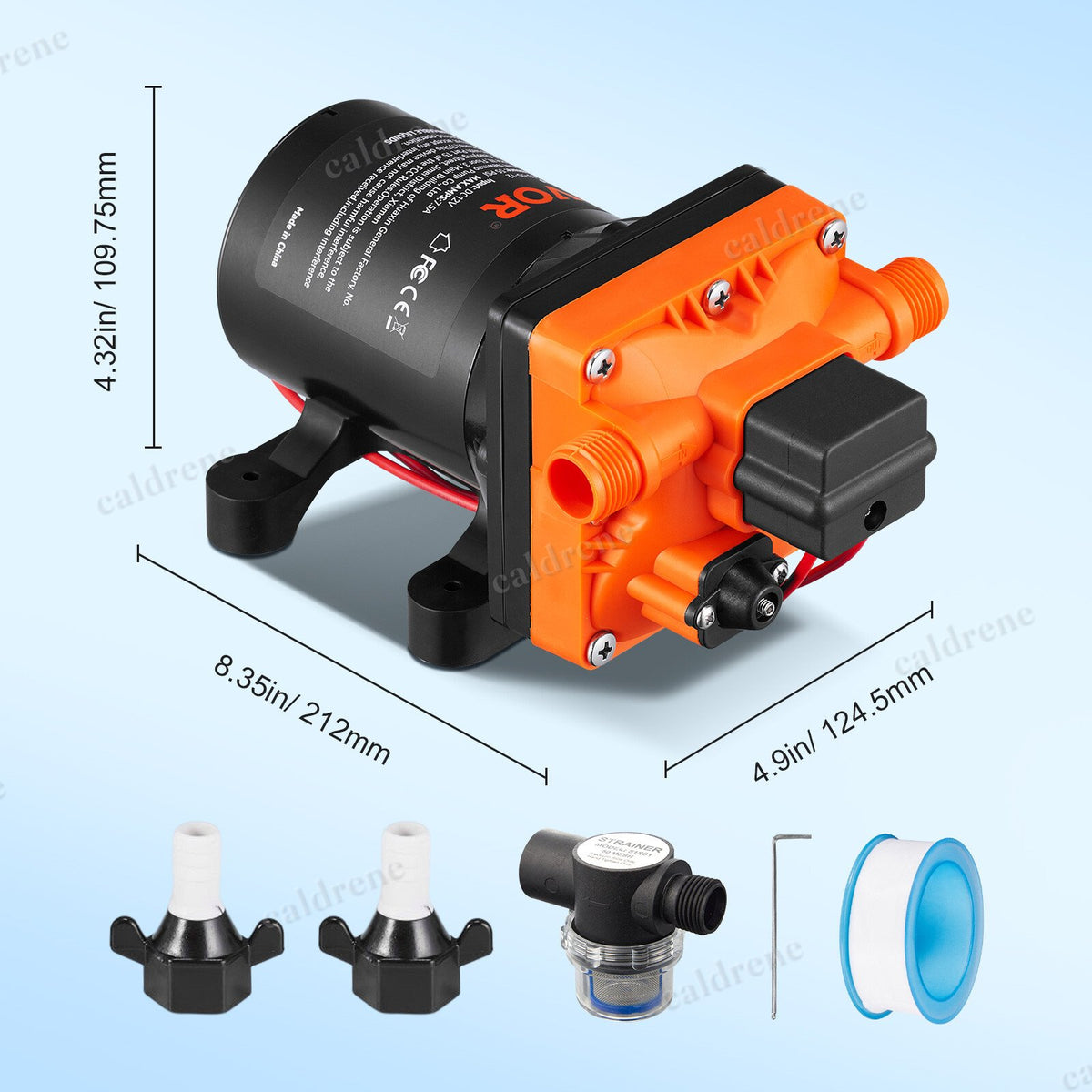 12V Self-Priming Diaphragm Water Pump 55 PSI for RV and Boat – view 7