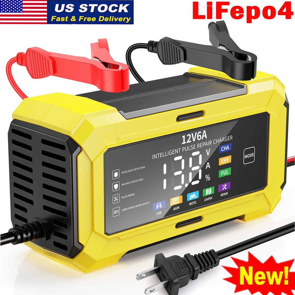 12V Smart Battery Charger Maintainer for Car and Lithium Batteries