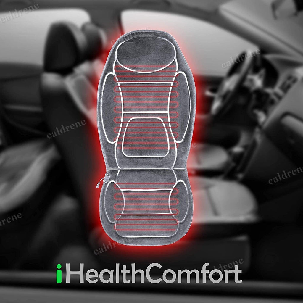 12V Universal Heated Car Seat Cover Suede Gray – view 7