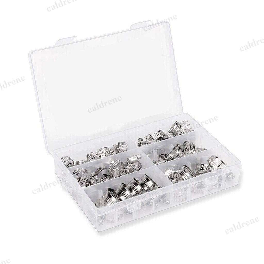 130 Piece Stainless Steel Worm Gear Hose Clamp Assortment – view 3